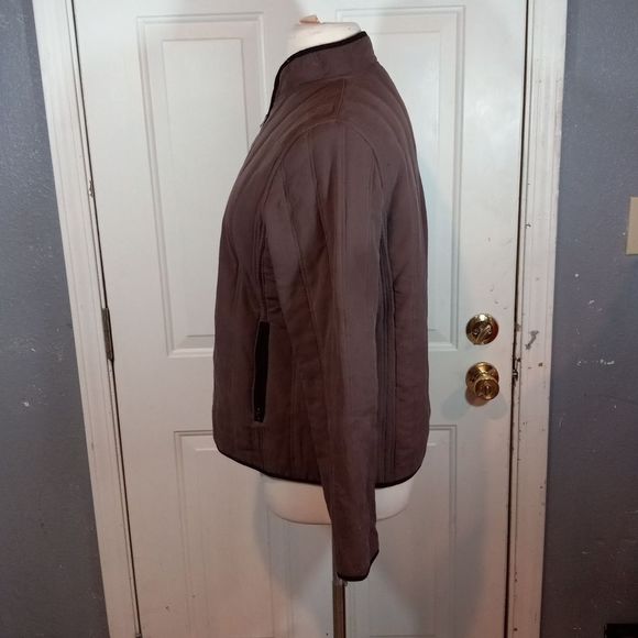 Vintage LUTAR Tan Black Lined Silk Coat - Picture 5 of 15